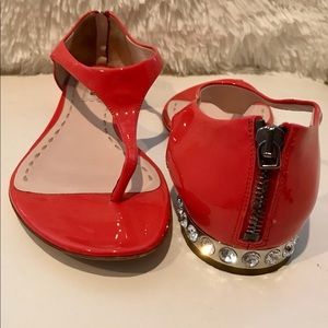 *Authentic* Miu Miu embellished thong sandals.